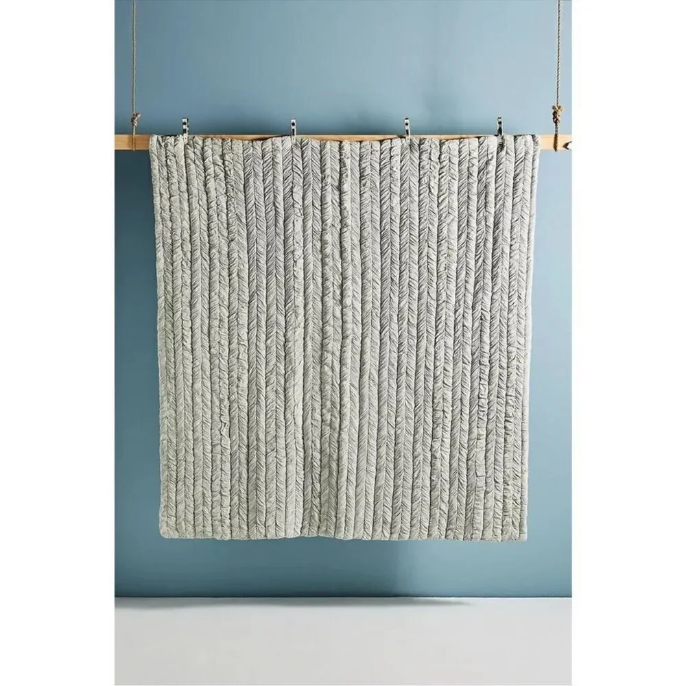 NWT Anthropologie Ruched Voile Vienna Queen Quilt